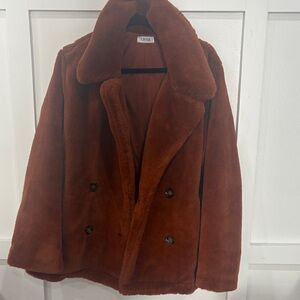 Women's Rust/Brown Faux Fur Coat
